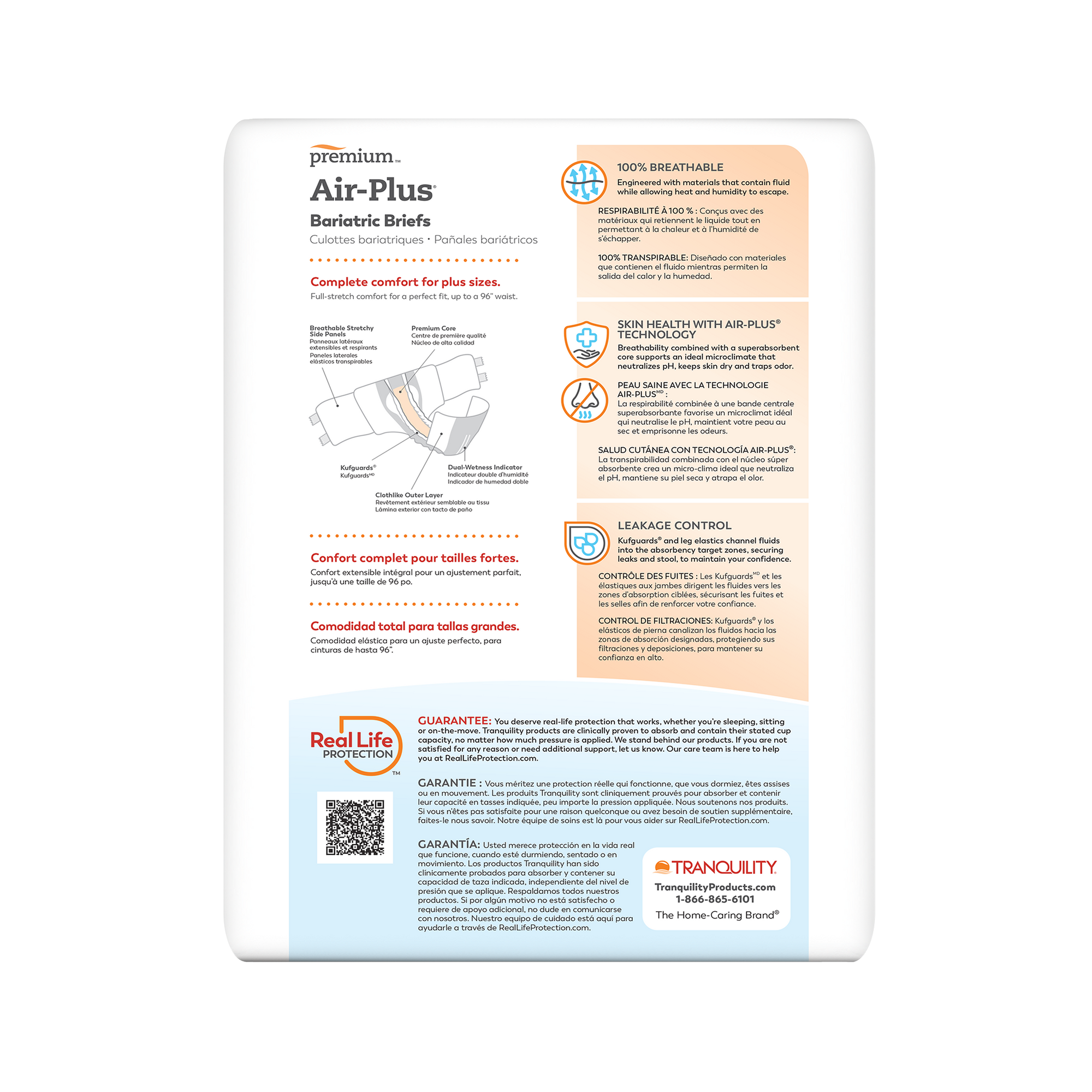 Tranquility XL+ Bariatric Disposable Brief