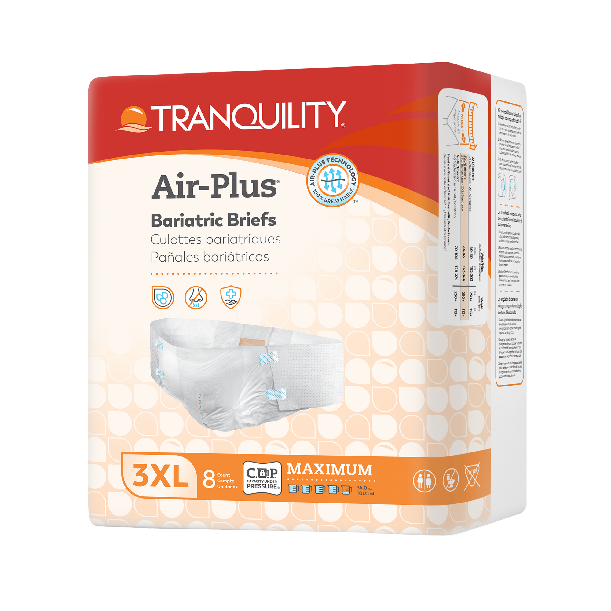 Tranquility XL+ Bariatric Disposable Brief