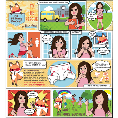 Briefs-My Private Pocket Underwear for Girls - Variety 3 Pack