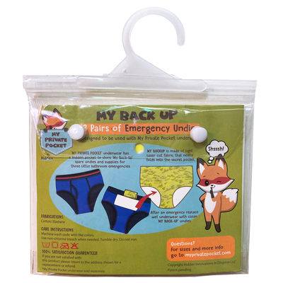 Briefs-My Private Pocket Backup Underwear for Boys - Camo 3 Pack