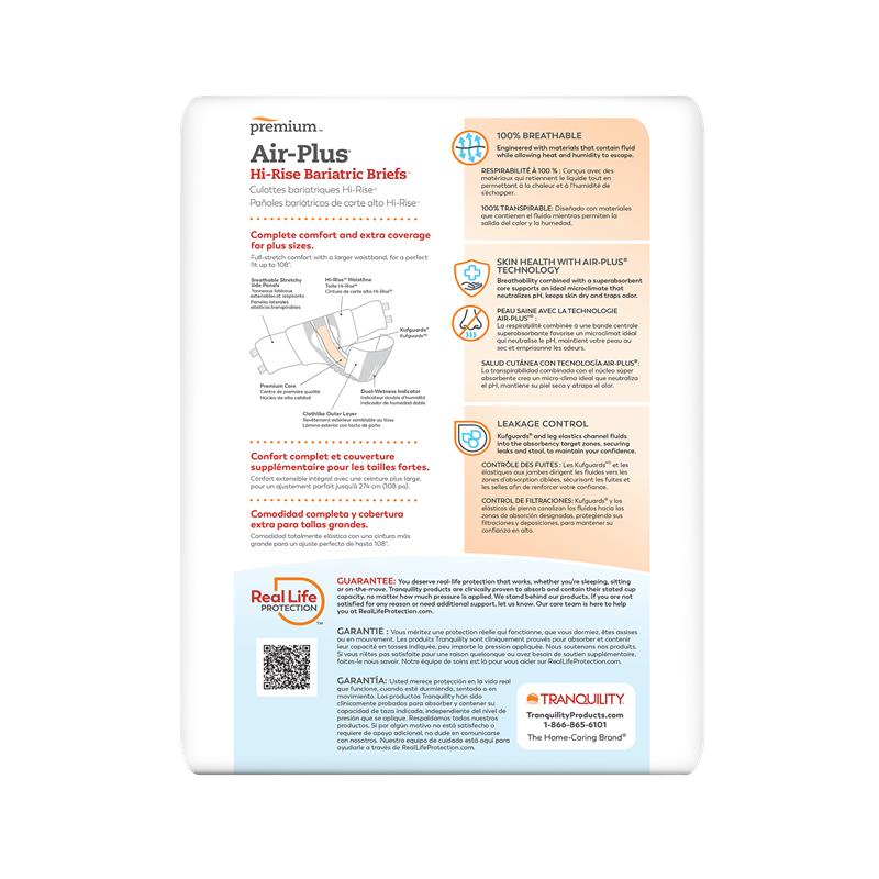 Tranquility Air-Plus Bariatric Brief