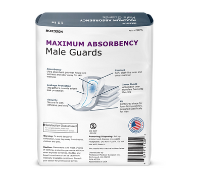 Male Guards 12" - Heavy Absorbency