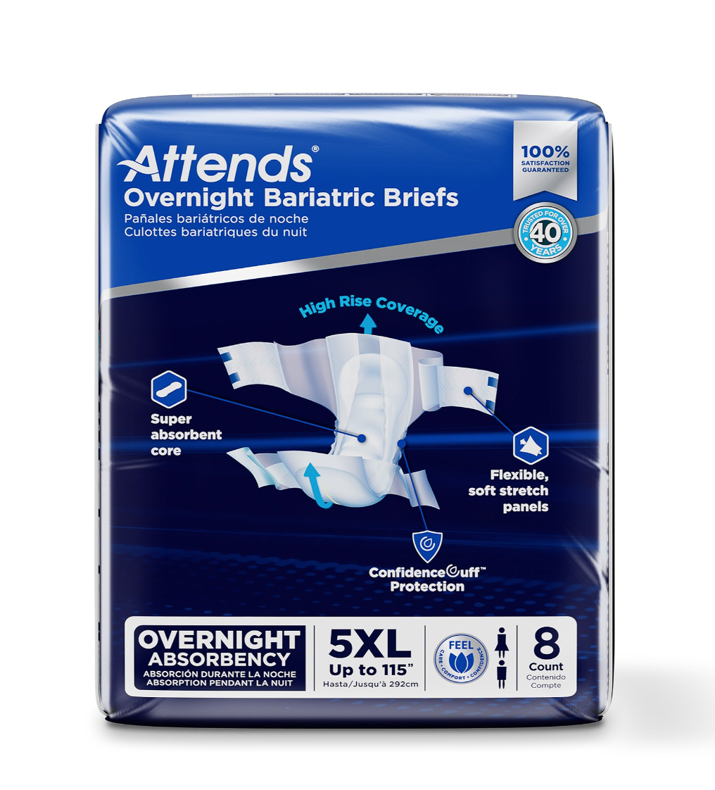 Attends® Overnight Bariatric 5X-Large Disposable (Heavy Absorbency)