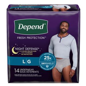 Depend Night Defense, Overnight Underwear for Men