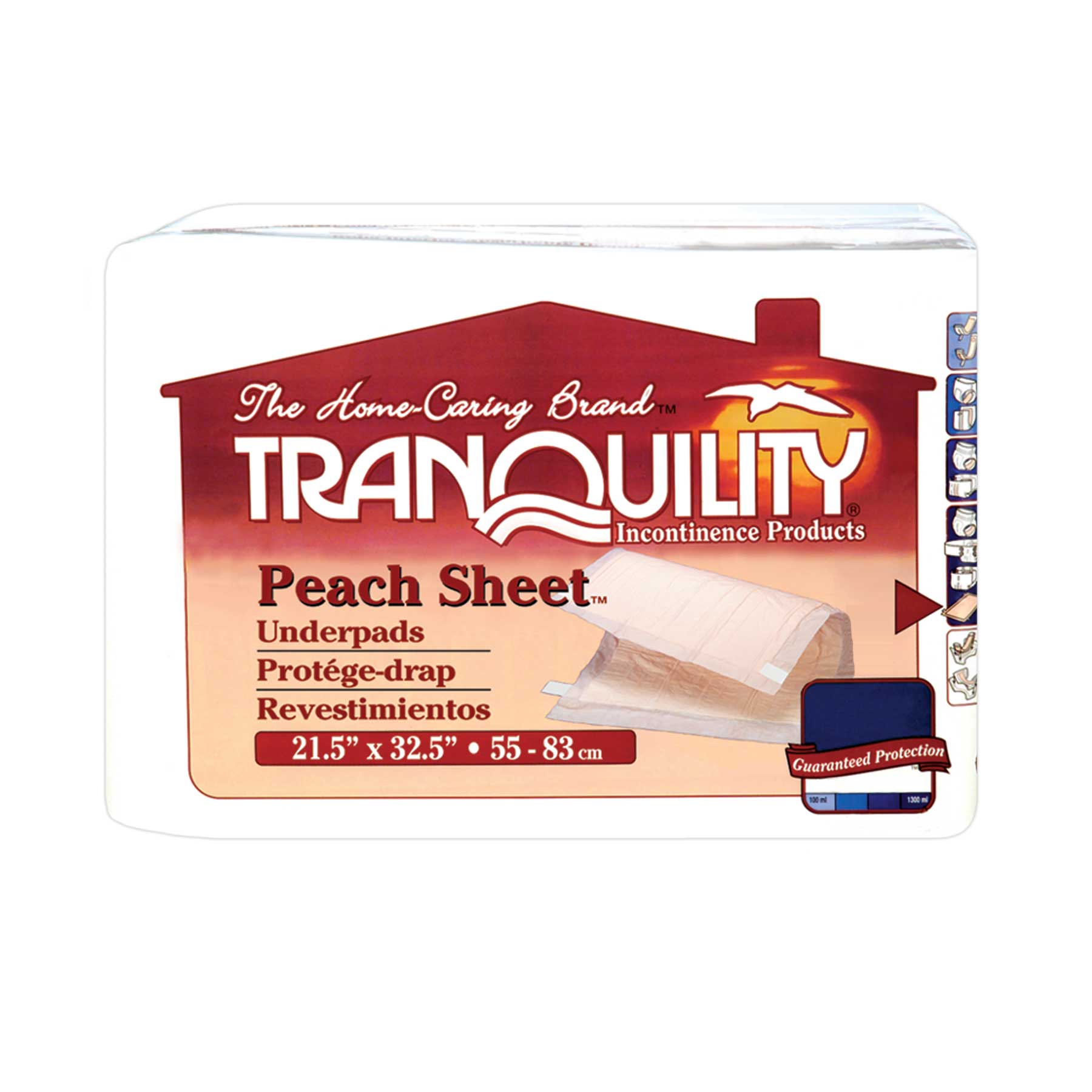 Disposable Products-Tranquility Peach Sheet Underpad