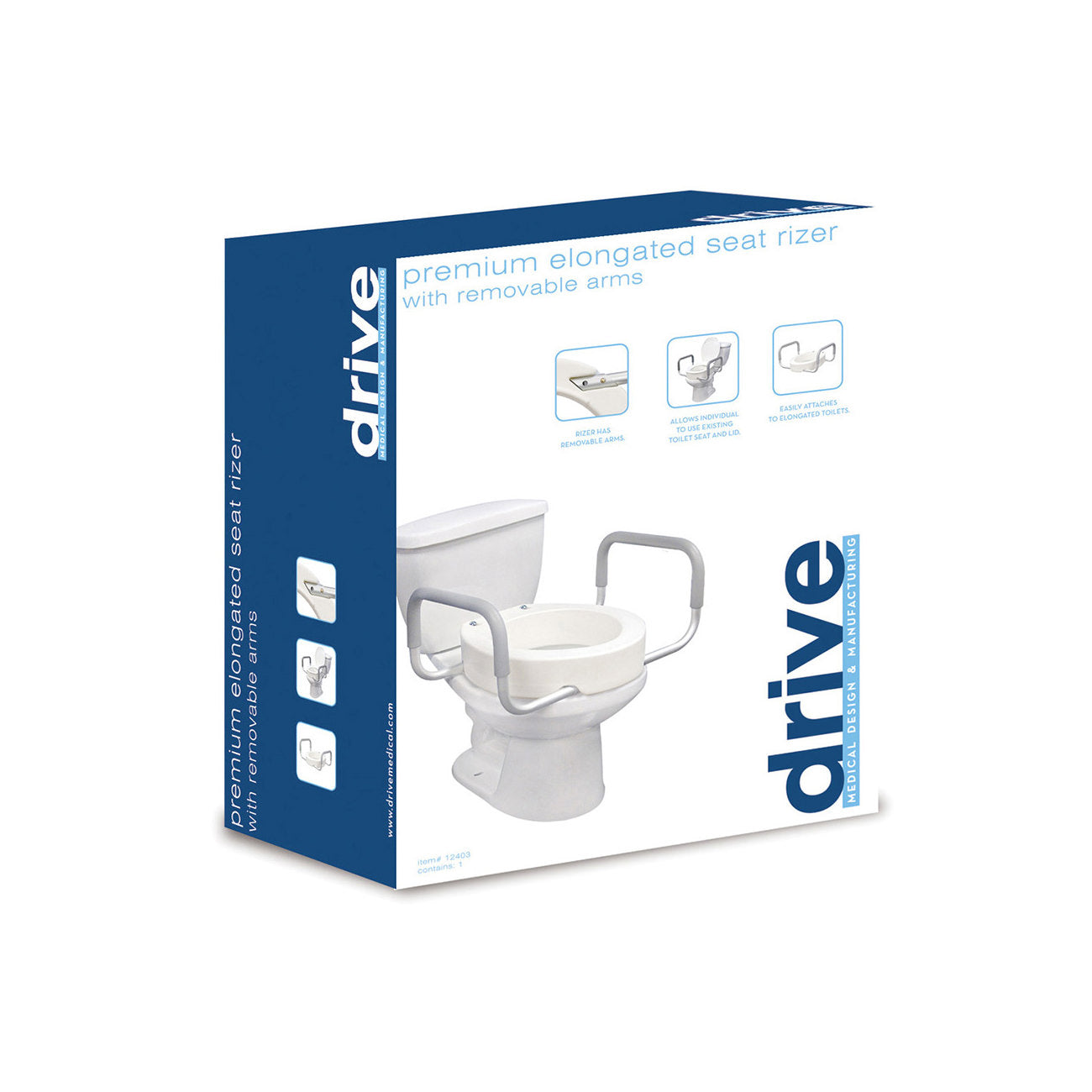 Premium Seat Rizer with Removable Arms