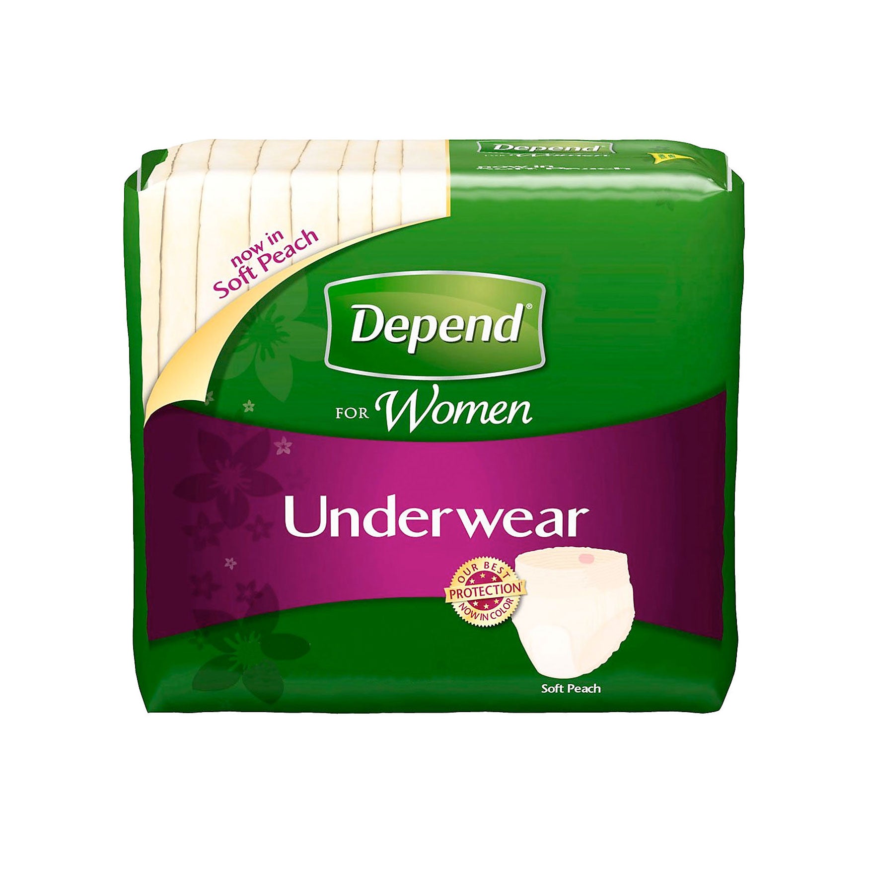 Depend FIT-FLEX Women Underwear Medium, Maximum Absorbency (Pack of 18)