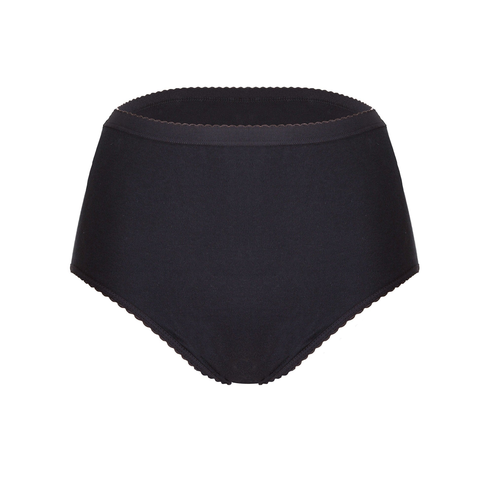 Cotton Ladies Brief Super Absorbency with Waterproof Backing-Black -  National Incontinence